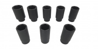 TD-7320_1/2in Drive 6 Point Axle and Spindle Nut Socket Set 8 Piece