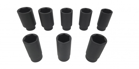 TD-7320_1/2in Drive 6 Point Axle and Spindle Nut Socket Set 8 Piece